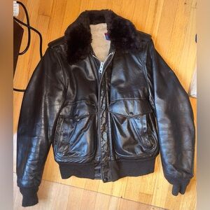 Women’s Brown Leather Jacket with Fur Collar
